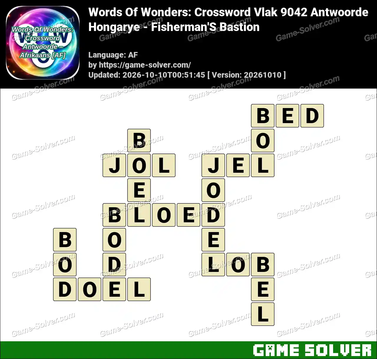 Words Of Wonders: Crossword Vlak 9042 Antwoorde – Hongarye – Fisherman’S Bastion